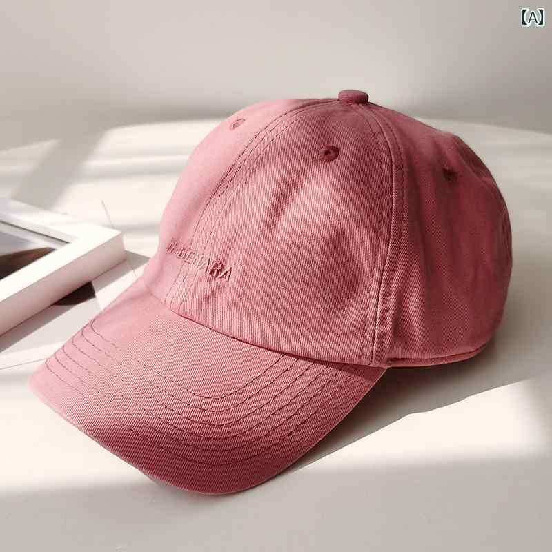 レディース 韓国 文字 刺繍 春夏 白 野球帽 小さめ ソフト トップスス サンバイザー メンズ アヒル 舌 帽子