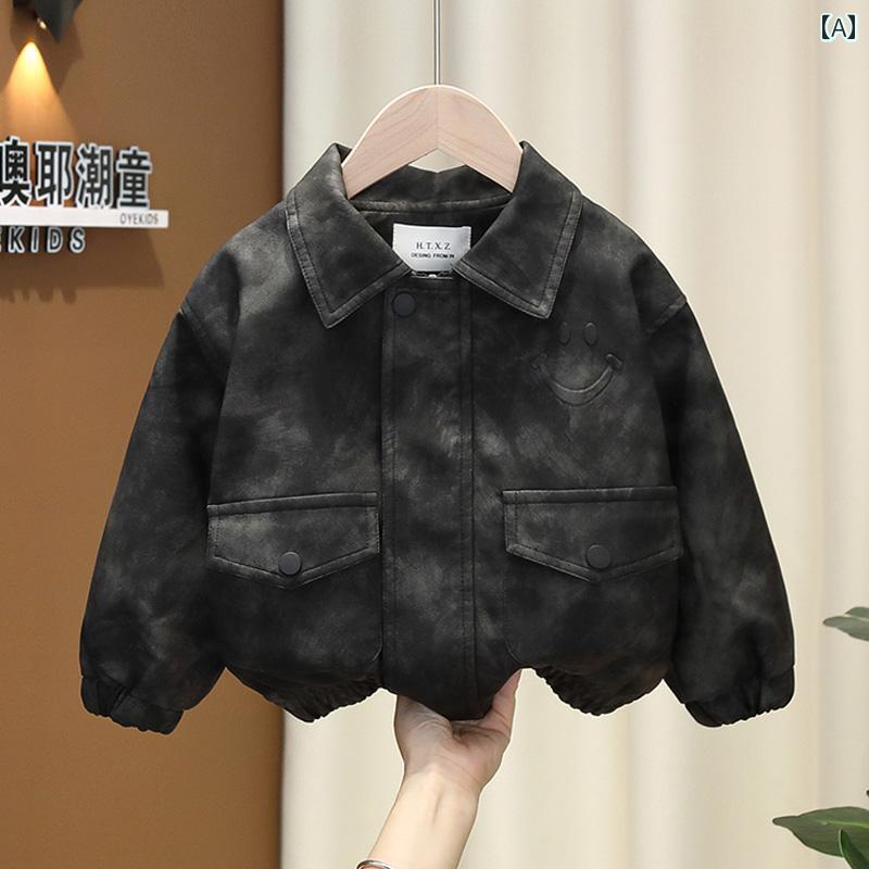 アウター 男の子 冬 おしゃれ カジュアル キッズ コート 春秋 ベビー 秋 ストリート レザージャケット