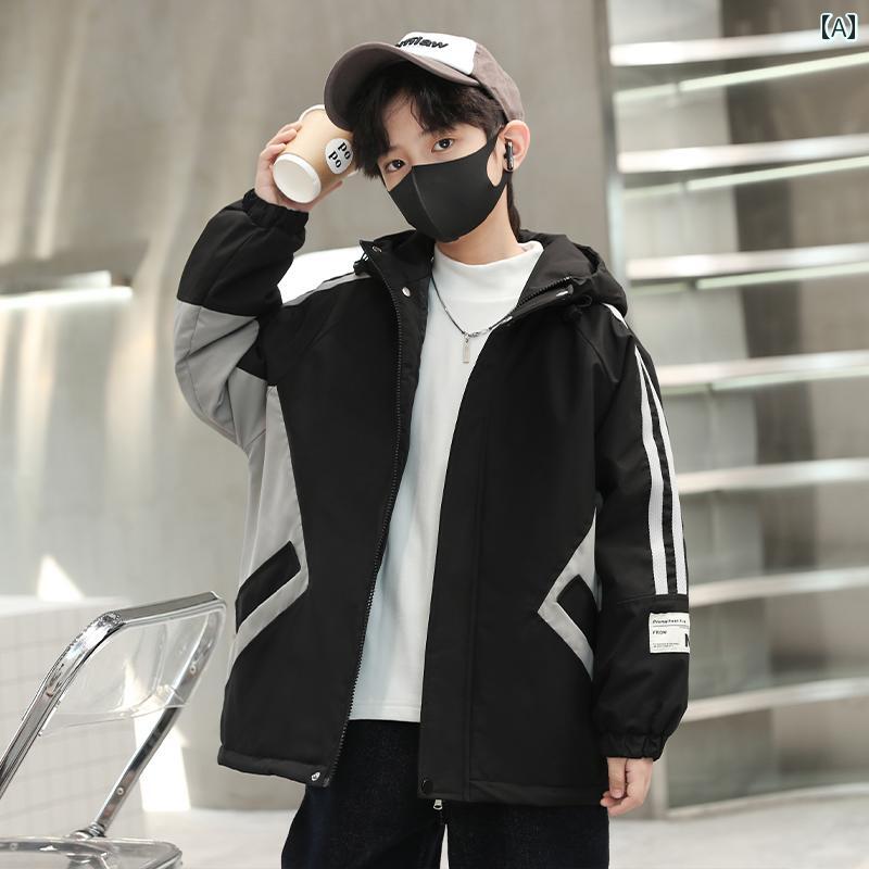 アウター 男の子 冬 おしゃれ カジュアル キッズ コート 秋冬 キルティング ジャケット 大きめ 厚手 冬 ジャケット