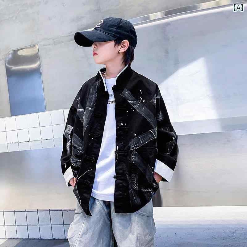 アウター 男の子 冬 おしゃれ カジュアル キッズ 春秋 漢服 ビッグ レトロ 秋服 唐 スーツ 服 秋 コート