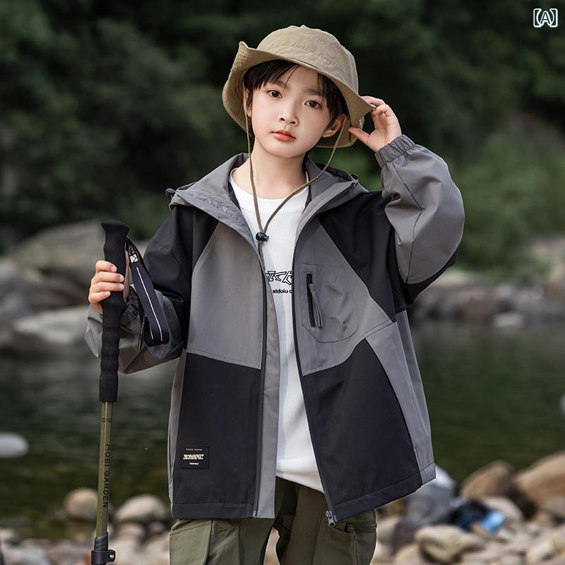 男の子 ファッション キッズ 子供 おしゃれ カジュアル 秋 ジャケット スリーインワン 取り外し 可能 春秋