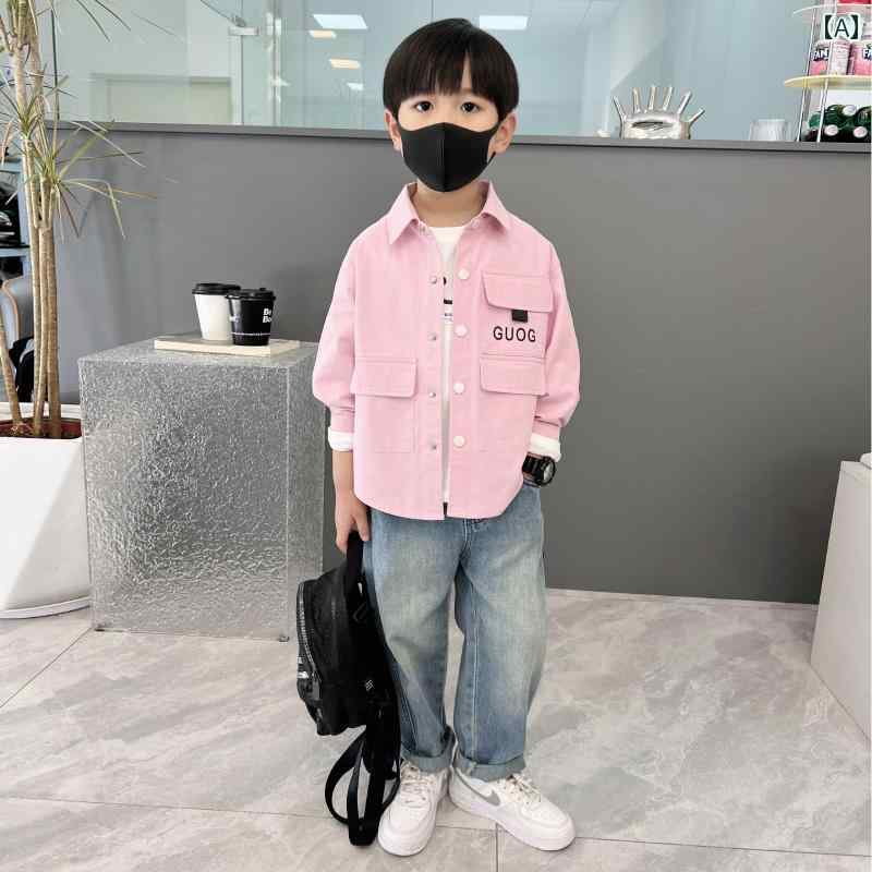 男の子 ファッション キッズ 子供 おしゃれ カジュアル 春 ジャケット 春秋 ピンク シャツ トップス 女の子