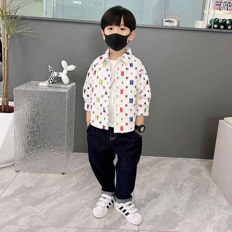 男の子 ファッション キッズ 子供 おしゃれ カジュアル 花柄 シャツ ジャケット 春秋 ファッション トップス