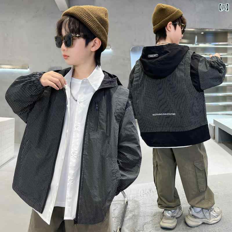 男の子 ファッション キッズ 子供 おしゃれ カジュアル 秋 ジャケット ビッグ 春秋 フード ジャケット 秋 トップス