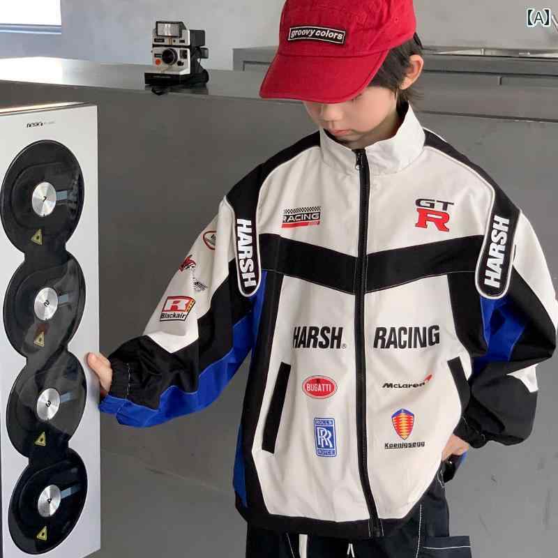 男の子 ファッション キッズ 子供 おしゃれ カジュアル モーター サイクル ジャケット 春秋 ジャケット..