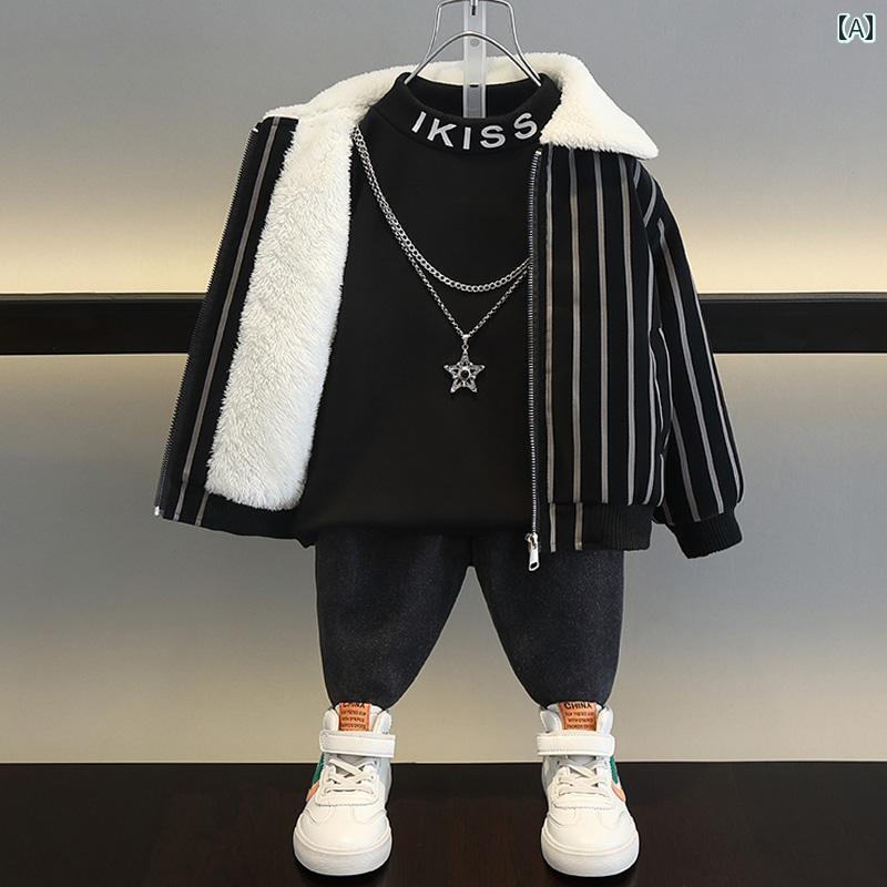 男の子 ファッション キッズ 子供 おしゃれ カジュアル 秋冬 フリース レザージャケット ファッション ベビー 冬 厚手 キルティング レザージャケット