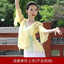 ダンス 衣装 パフォーマンス レディース レトロ 舞踊 服 エレガント ガーゼ 服 フェアリー セットアップ 中国 舞踊 練習 服 メッシュ 基礎 練習 トップ...