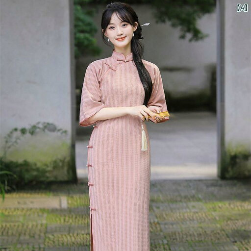 レディース チェック チャイナ ドレス 秋 普段使い ガーリー スリーブドレス ロング レディース チェック チャイナ ドレス 秋 普段使い ガーリー スリーブドレス ロング