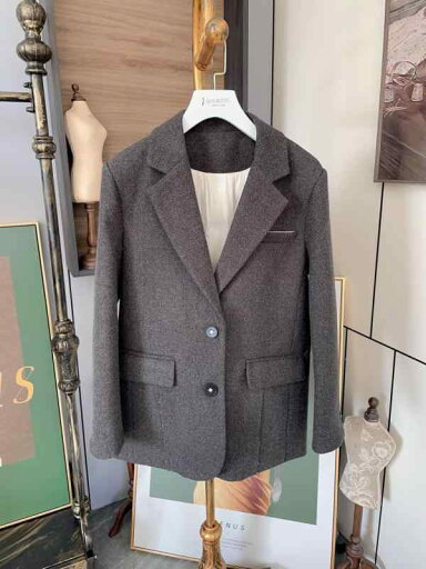 レディース ファッション 厚手 直角 ショルダー ジャケット ウール セットアップ ジャケット レディース ファッション 厚手 直角 ショルダー ジャケット ウール セットアップ ジャケット