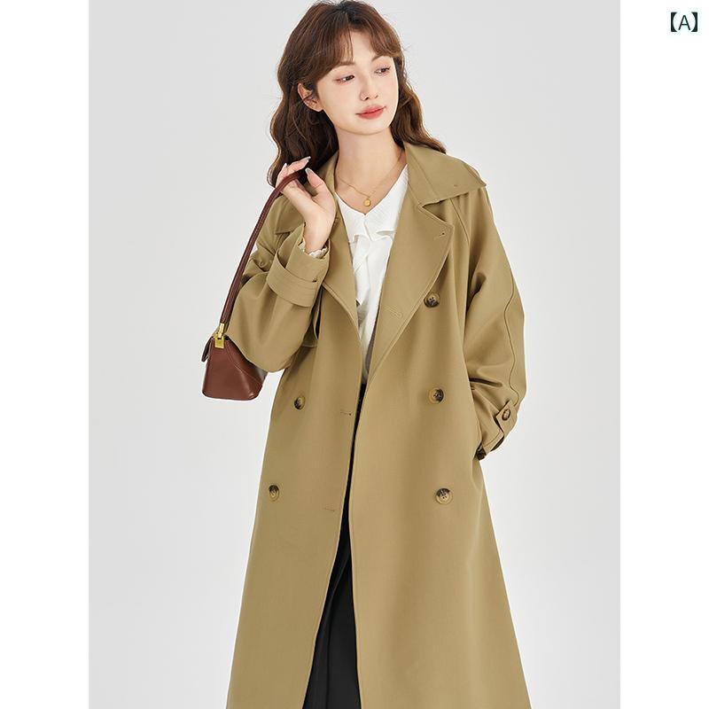 レディース ファッション 夏 春 ウィンドブレーカー 丈 英国風 コート