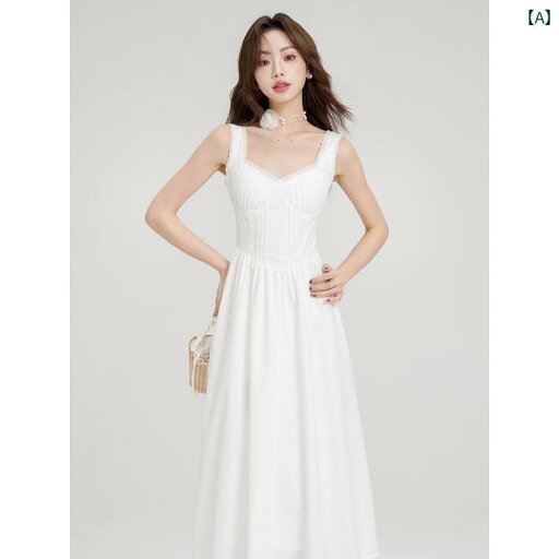 レディース ファッション 夏 フレンチ ドレス 夏 初恋 サスペンダー 小さめ 白 ドレス ウエスト ロング スカート レディース ファッション 夏 フレンチ ドレス 夏 初恋 サスペンダー 小さめ 白 ドレス ウエスト ロング スカート