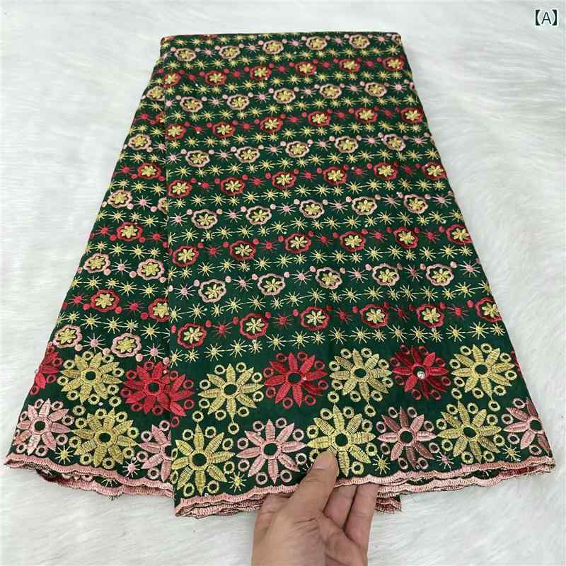 レース 生地 スイス ボイル ドバイ 刺繍 綿 スイス コットン 5 ヤード