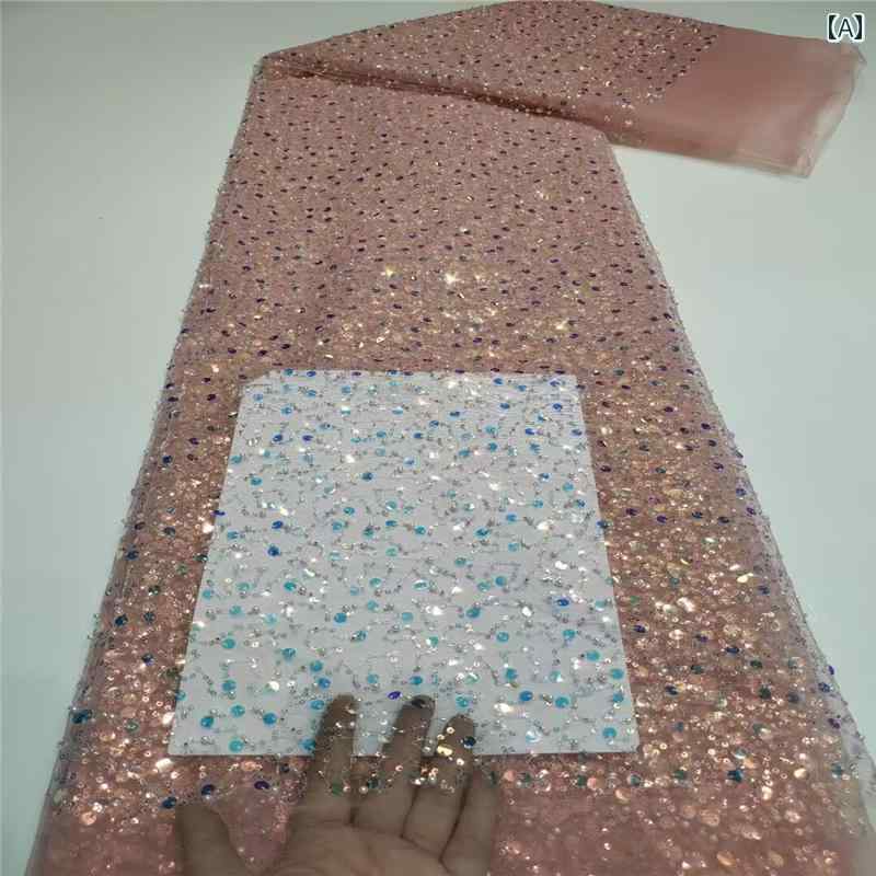 レース 生地 ラン ダム 柄 ビーズ ビーズ チューブ メッシュ スパンコール キラキラ キラキラ キラキラ 子供服 ドレス ステージ 衣装 スパンコール キラキラ キラキラ キラキラ 布 刺繍 布