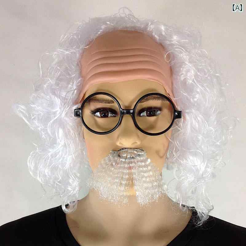 ウィッグ かつら ステージ パフォーマンス コスプレ 変装 フェイク 発光 ヘッド ギア おもしろ 科学者 ..