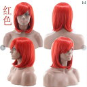 ウィッグ かつら ステージ パフォーマンス コスプレ 変装 カラフル ヘッド レディース ショート ヘア バー メイクアップショー ピンク ブルーパープル ゴールド ボブヘア ショート ヘア セット