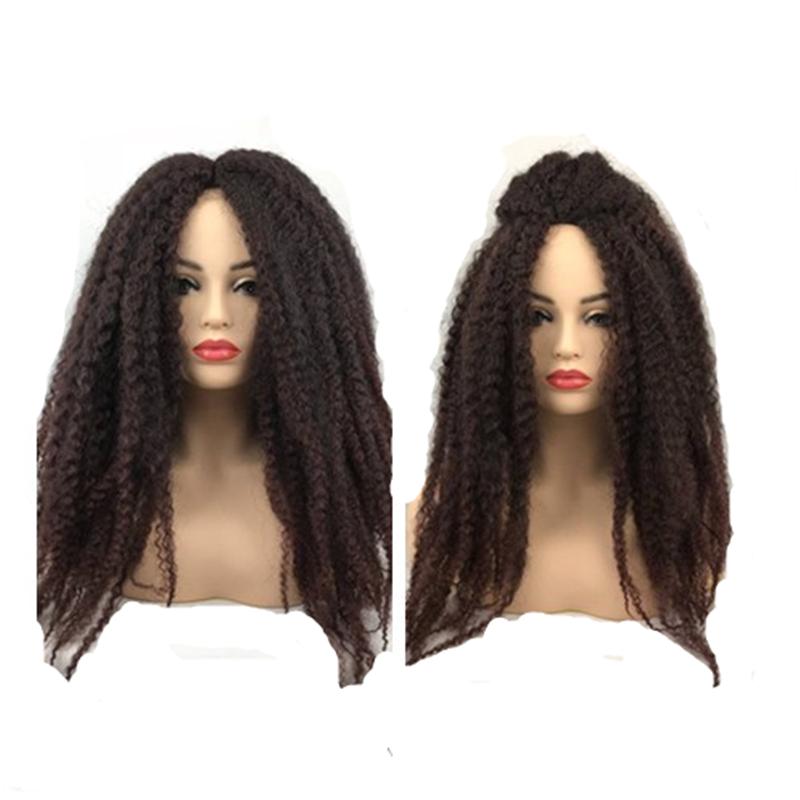 ウィッグ かつら ステージ パフォーマンス コスプレ 変装 ファッション ロング カーリー ダークブラウ..