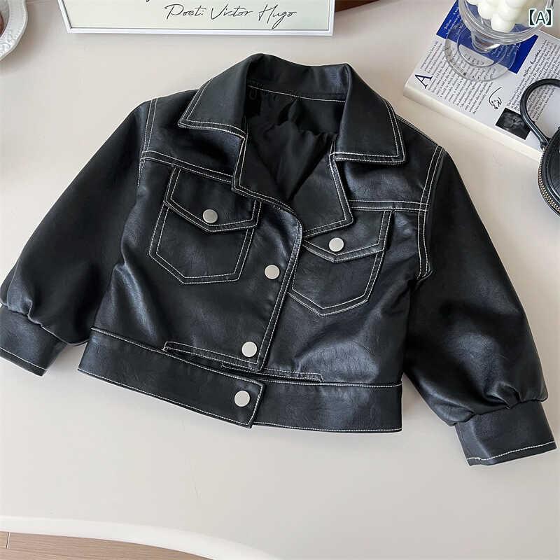 アウター 子供服 男の子 女の子 キッズ かわいい おしゃれ レザージャケット バイク スーツ 春秋 トップス 赤ちゃん スタイリッシュ 黒 ジャケット 秋服