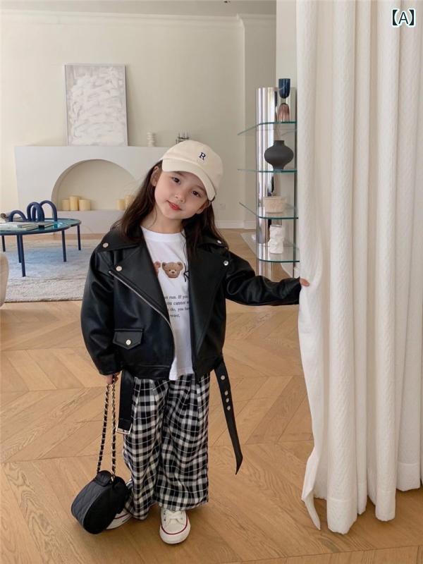 アウター 子供服 男の子 女の子 キッズ かわいい おしゃれ ジャケット 秋冬 オートバイ ショート レザージャケット ベビー 韓国 レザージャケット