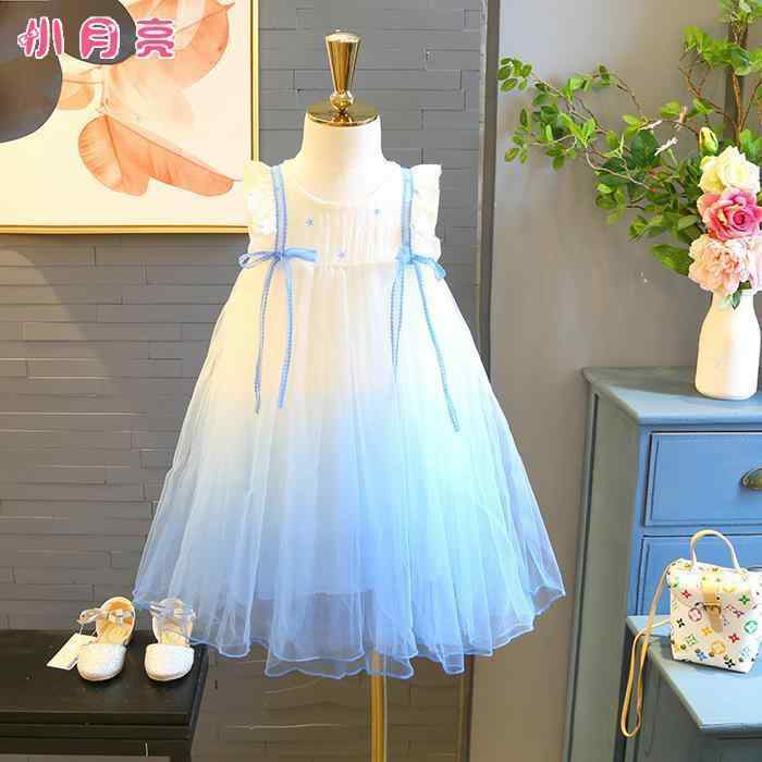 ワンピース 女の子 キッズ 子供 かわいい 夏 韓国 少女 グラデーション プリンセス ベビー ガーゼ 夏