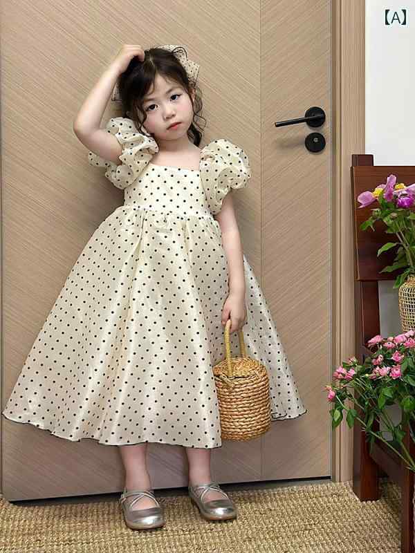 ワンピース 女の子 キッズ 子供 かわいい 夏 水玉 夏 プリンセス