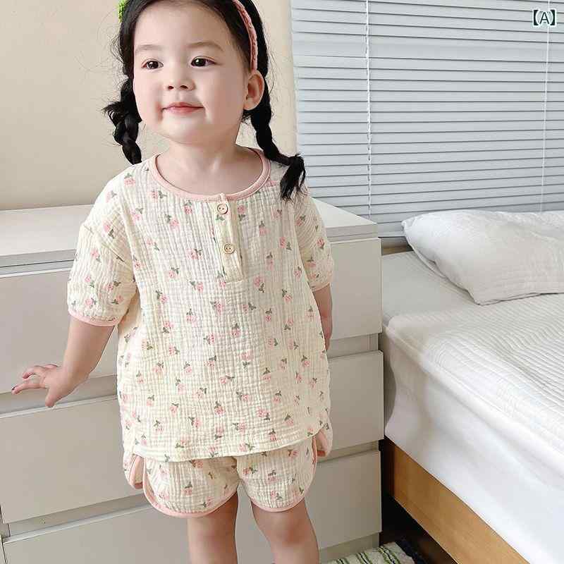 パジャマ 子供 女の子 ルームウェア かわいい 半袖 ショートパンツ 夏 赤ちゃん 薄手 涼しい 涼しい 涼しい ホーム 服 セット 快適 服