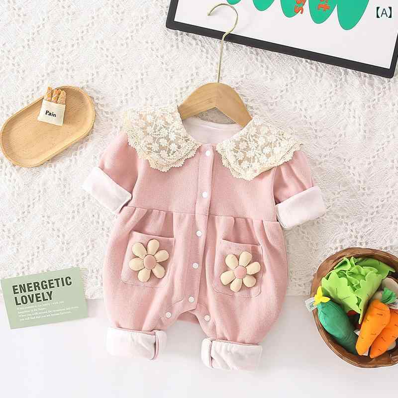 ベビー 服 女の子 かわいい 子供 満月 春 赤ちゃん 春秋 プリンセス ファッション 百日 新生児 二層 ロ..