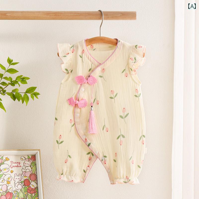 ベビー 服 女の子 かわいい 子供 赤ちゃん 夏 100日 満月 新生児 プリンセス ロンパース 夏 ロンパース