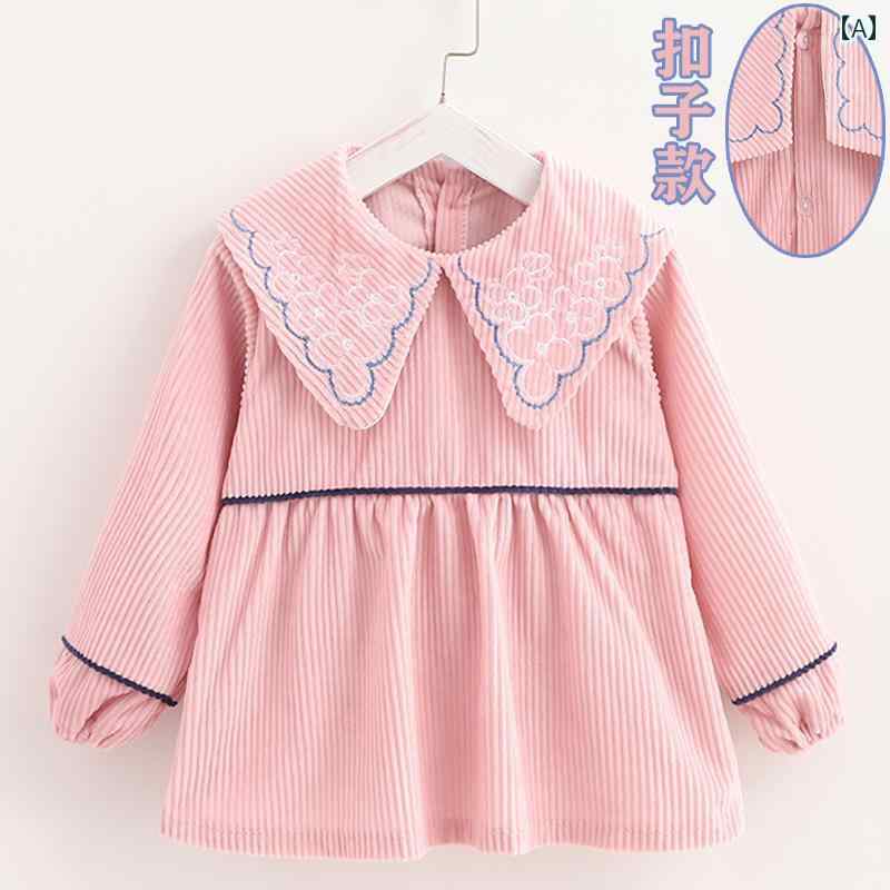 スモック 女の子 キッズ 子供 かわいい 防水 防汚 長袖 逆 ドレッシング 食事 ベビー 保護