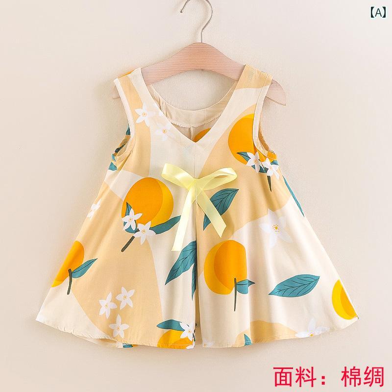 子供の 綿 ドレス 花柄 aライン 女の子 ケーキ ドレス 人工 綿 タンクトップ 綿 かわいい プリンセス ..