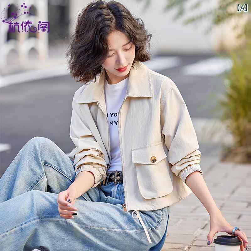 レディース ファッション アウター おしゃれ ショート コート 春秋 韓国 カジュアル 初秋 ジャケット トップス