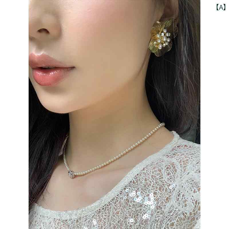 アクセサリー レディース 上品 おしゃれ 普段使い 非 金属 イミテーションパール イヤリング 月下 花 ..