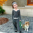 子供服 女の子 セットアップ かわいい おしゃれ 春秋 ピンク スリムフィット フード ジッパー ジャケット ベスト ズボン 韓国 3点