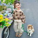 子供服 女の子 セットアップ かわいい おしゃれ 春秋 花 ラウンドネック セーター ズボン 初秋 カジュアル新