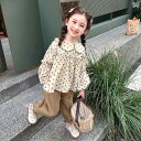 子供服 女の子 セットアップ かわいい おしゃれ 春秋 長袖 ドット 人形 シャツ レギンス シャツ ズボン