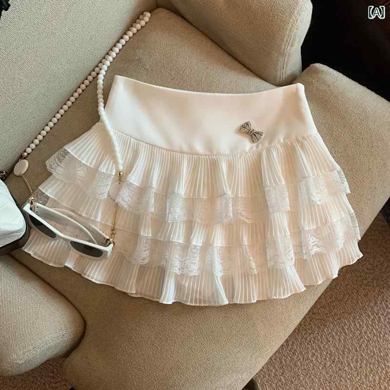 レディース ファッション おしゃれ カジュアル 普段使い デート 女子会 ガール ケーキ スカート シフォ..