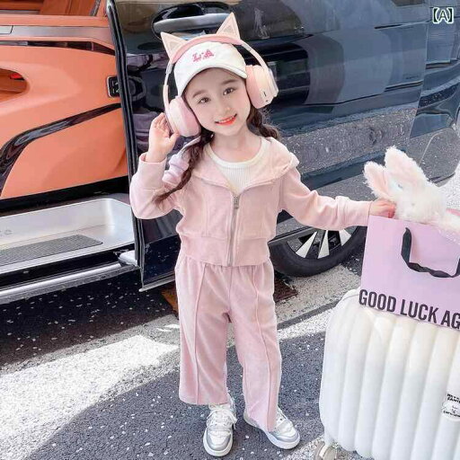 子供服 女の子 セットアップ かわいい おしゃれ 春秋 ジッパー ピンク フード ジャケット ズボン スポーツ レジャー 子供服 女の子 セットアップ かわいい おしゃれ 春秋 ジッパー ピンク フード ジャケット ズボン スポーツ レジャー