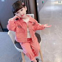 子供服 女の子 セットアップ かわいい おしゃれ 春秋 ピンク ポケット オーバー オール ジャケット ズボン クールクール