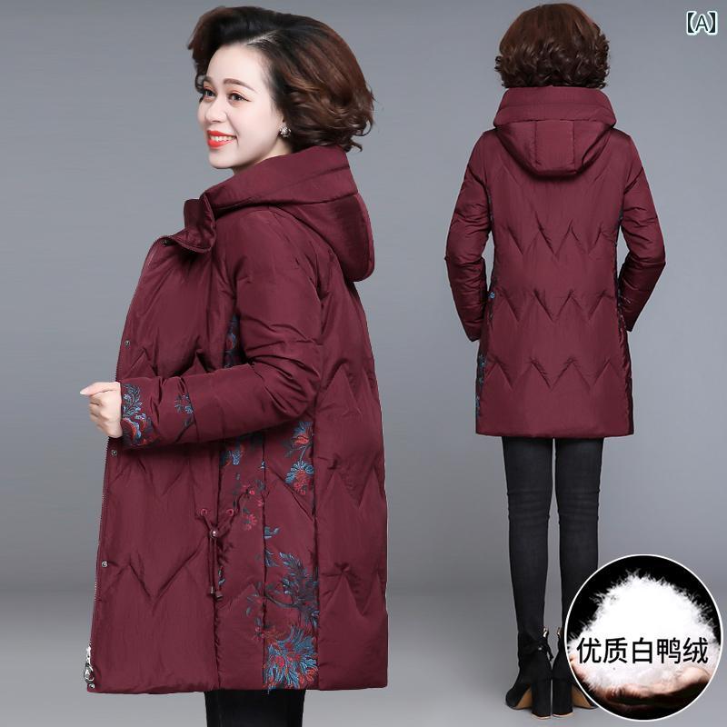 ダウンジャケット レディース 冬 暖かい おしゃれ ファッション アウター コート 丈 コート 厚手 綿入り ジャケット(4)