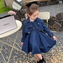 子供服 女の子 セットアップ かわいい おしゃれ 春 ショート ダーク ブルーデニム ジャケット ノースリーブドレス 洋風