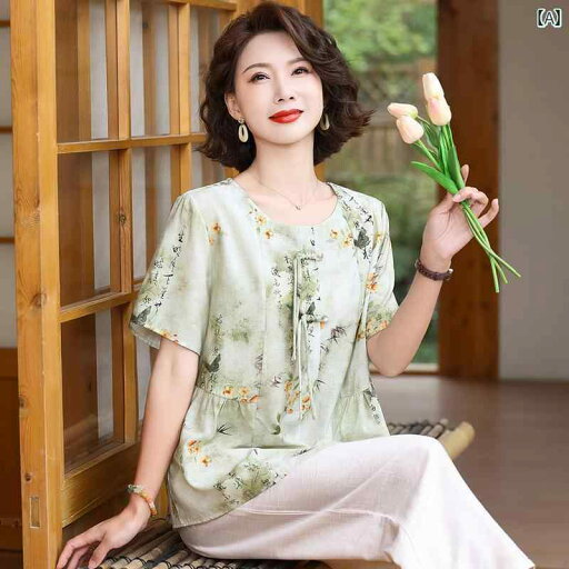 セットアップ レディース 上品 おしゃれ マダム 婦人服 ファッション 夏 服 チャイナ風 綿麻 Tシャツ 夏 中国 半袖 セットアップ レディース 上品 おしゃれ マダム 婦人服 ファッション 夏 服 チャイナ風 綿麻 Tシャツ 夏 中国 半袖