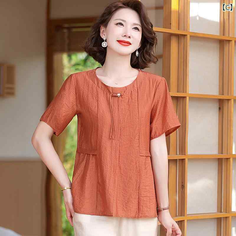 セットアップ レディース 上品 おしゃれ ファッション 夏 半袖 シャツ 高貴 スーツ 夏 綿麻 トップス シャツ 2点 セット