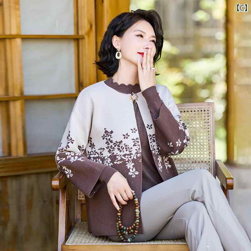 レディース アウター ジャケット コート 上品 おしゃれ ファッション 秋 ニットカーディガン セットアップ トップス 春秋 セーター セット