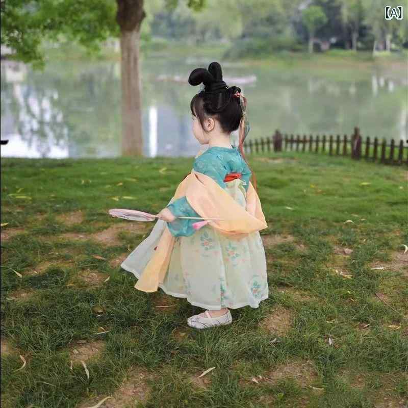 子供服 女の子 セットアップ かわいい おしゃれ 韓 夏 チャイナ風 スカート 中秋節 衣装 長袖 スーパー フェアリー 唐