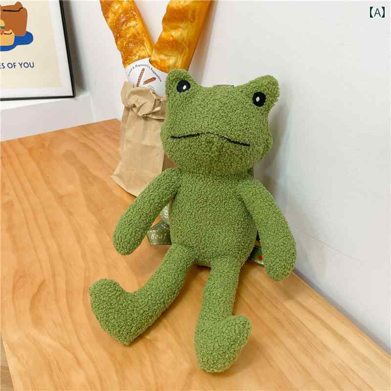 かばん キッズ 男の子 女子 かわいい レディース 人形 かわいい バッグ カエル バック パック マルチ バック ぬいぐるみ バッグ(4)