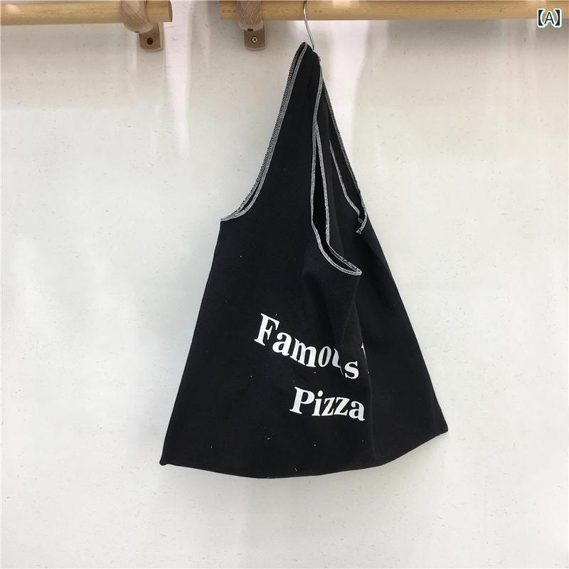 レディース バッグ 普段使い 通勤 小さめ 韓国大容量 布 レター キャンバス カジュアル ワンショルダー..