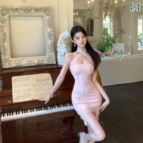 レディース ファッション 優しく 魅惑 レース 美しい 小さめ スカート 格好 ガール ホルターネック ドレス レディース ファッション 優しく 魅惑 レース 美しい 小さめ スカート 格好 ガール ホルターネック ドレス