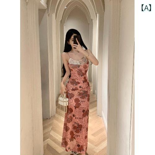 レディース ファッション 軽量 涼しい 贅沢 感 独特 格好 魅惑 レース サスペンダー ドレス レディース ファッション 軽量 涼しい 贅沢 感 独特 格好 魅惑 レース サスペンダー ドレス