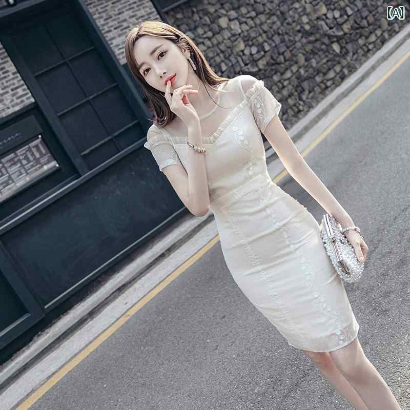 レディース ドレス 夏 魅惑 社交界 お姫様 スリム ヒップ スカート