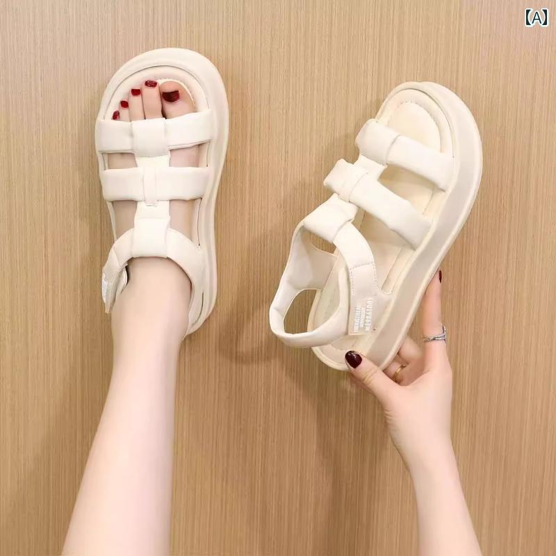 女子 サンダル 夏 子供 ローマン シューズ ソフト ソール 西洋 靴 夏