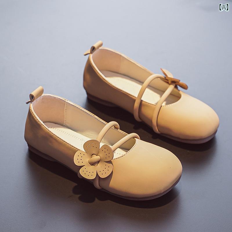 女子 小さめ 革靴 春秋 子供 漢服 靴 プリンセス 子供 靴 シングル シューズ 風